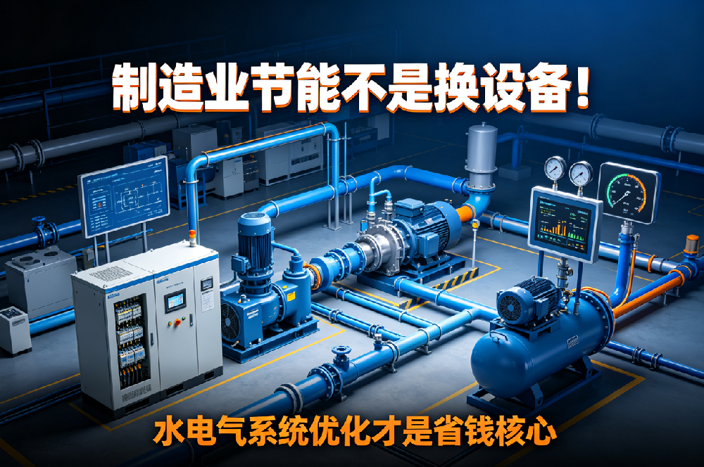 制造业节能不是换设备！水电气系统优化才是省钱核心