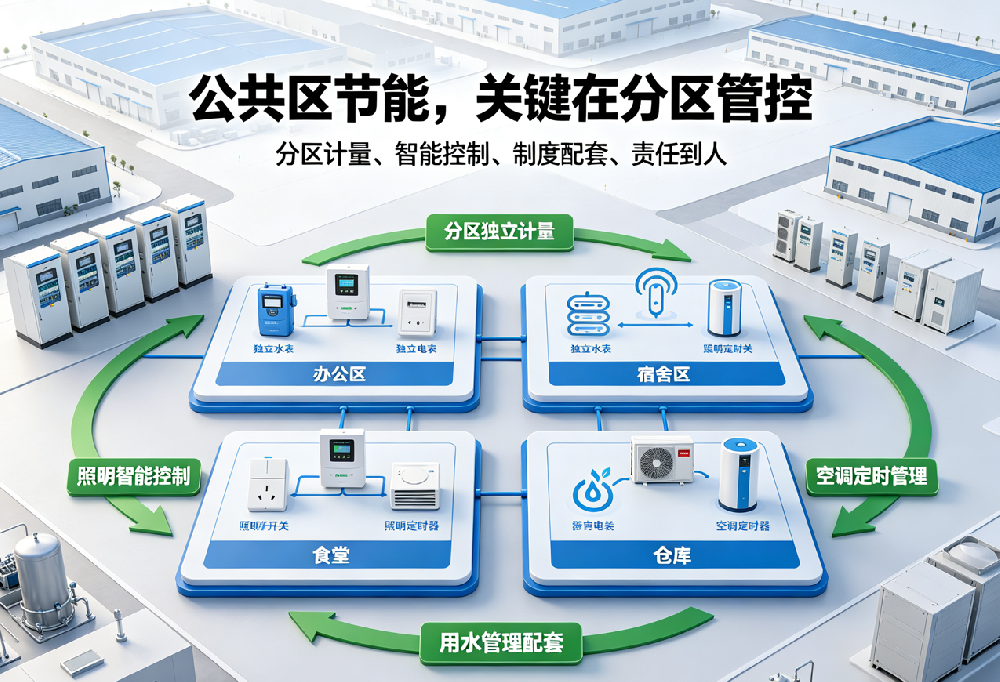 厂区公共水电气浪费?分区管控节能落地措施